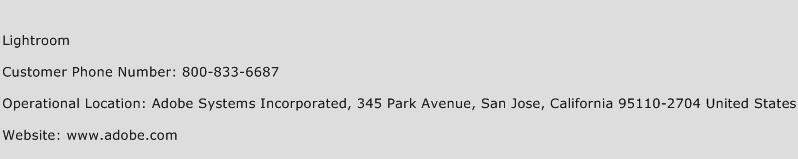 Lightroom Phone Number Customer Service