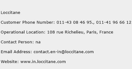 Loccitane Phone Number Customer Service