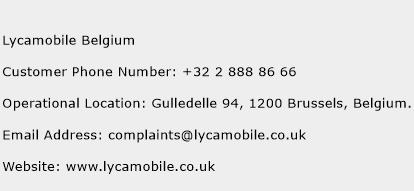Lycamobile Belgium Phone Number Customer Service