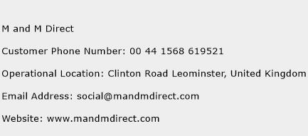 M and M Direct Phone Number Customer Service