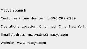 Macys Spanish Phone Number Customer Service