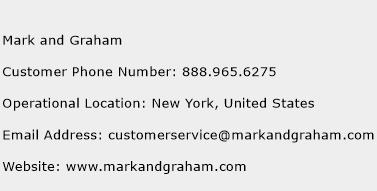 Mark and Graham Phone Number Customer Service