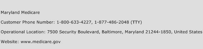 Maryland Medicare Phone Number Customer Service