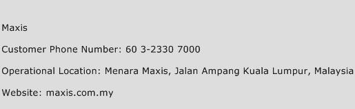 Maxis Phone Number Customer Service