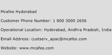 Mcafee Hyderabad Phone Number Customer Service