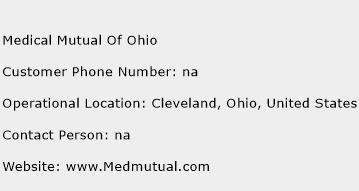 Medical Mutual Of Ohio Phone Number Customer Service