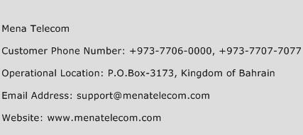 Mena Telecom Phone Number Customer Service
