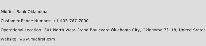 Midfirst Bank Oklahoma Phone Number Customer Service