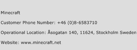 Minecraft Phone Number Customer Service