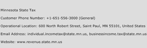 Minnesota State Tax Phone Number Customer Service