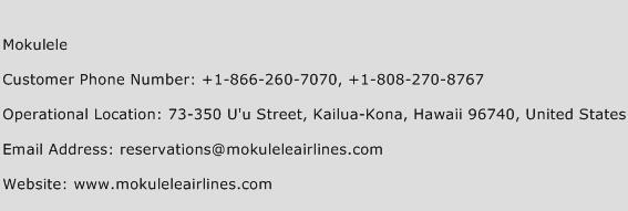 Mokulele Phone Number Customer Service