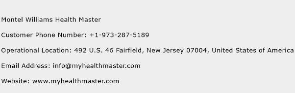 Montel Williams Health Master Phone Number Customer Service