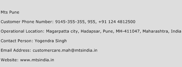 Mts Pune Phone Number Customer Service