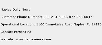 Naples Daily News Phone Number Customer Service