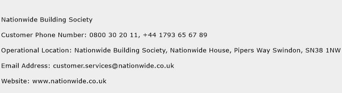 NationWide Building Society Phone Number Customer Service