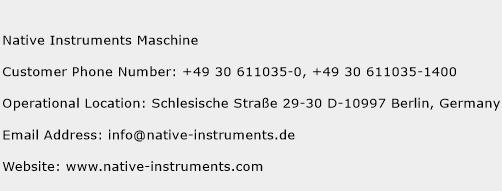 Native Instruments Maschine Phone Number Customer Service