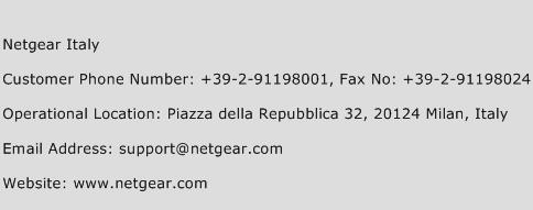 Netgear Italy Phone Number Customer Service