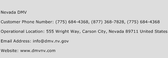 Nevada DMV Phone Number Customer Service