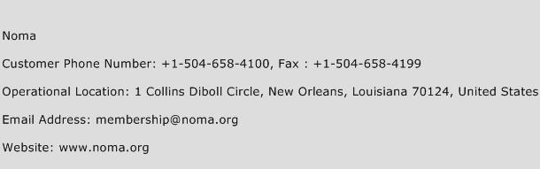 Noma Phone Number Customer Service