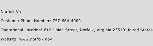 Norfolk Va Phone Number Customer Service