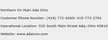 Northern On Main Ada Ohio Phone Number Customer Service