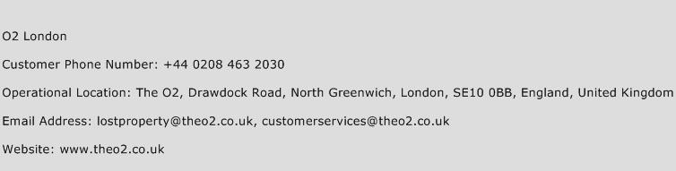 O2 London Phone Number Customer Service