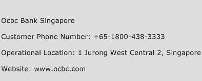 OCBC Bank Singapore Phone Number Customer Service