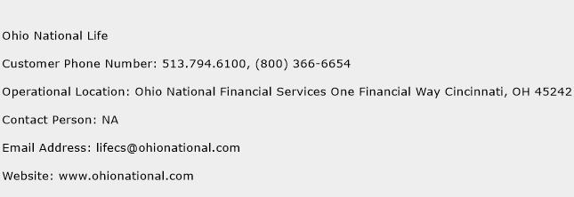 Ohio National Life Phone Number Customer Service