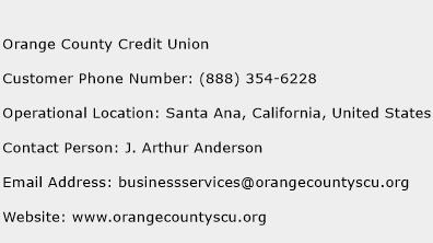 Orange County Credit Union Phone Number Customer Service