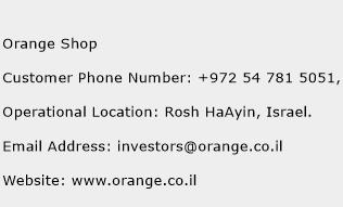 Orange Shop Phone Number Customer Service