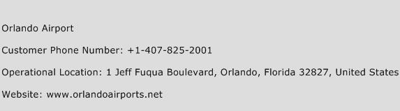 Orlando Airport Phone Number Customer Service