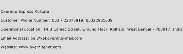 Overnite Express Kolkata Phone Number Customer Service