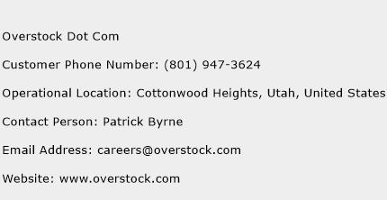 Overstock Dot Com Phone Number Customer Service
