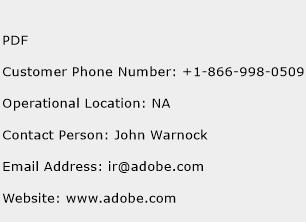 PDF Phone Number Customer Service