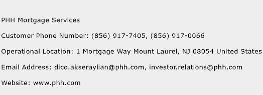 PHH Mortgage Services Phone Number Customer Service