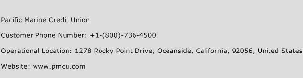 Pacific Marine Credit Union Phone Number Customer Service