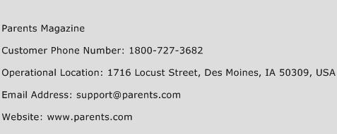 Parents Magazine Phone Number Customer Service