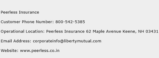 Peerless Insurance Phone Number Customer Service