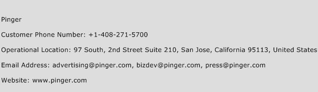 Pinger Phone Number Customer Service