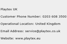 Playtex UK Phone Number Customer Service