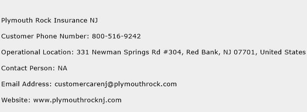 Plymouth Rock Insurance NJ Phone Number Customer Service