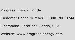 Progress Energy Florida Phone Number Customer Service