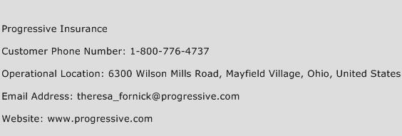 Progressive Insurance Phone Number Customer Service