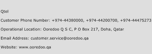 Qtel Phone Number Customer Service