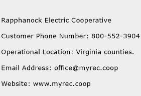 Rapphanock Electric Cooperative Phone Number Customer Service