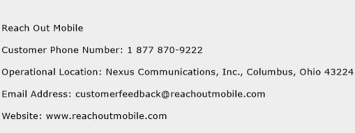 Reach Out Mobile Phone Number Customer Service