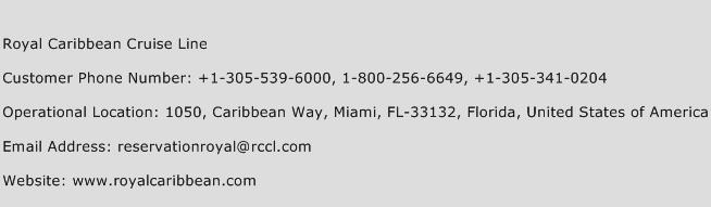 Royal Caribbean Cruise Line Phone Number Customer Service