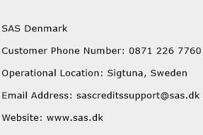 SAS Denmark Phone Number Customer Service