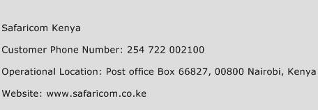 Safaricom Kenya Phone Number Customer Service