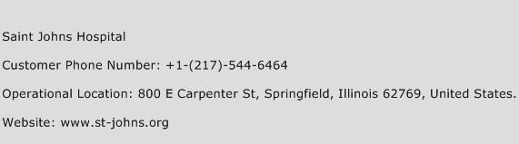 Saint Johns Hospital Phone Number Customer Service